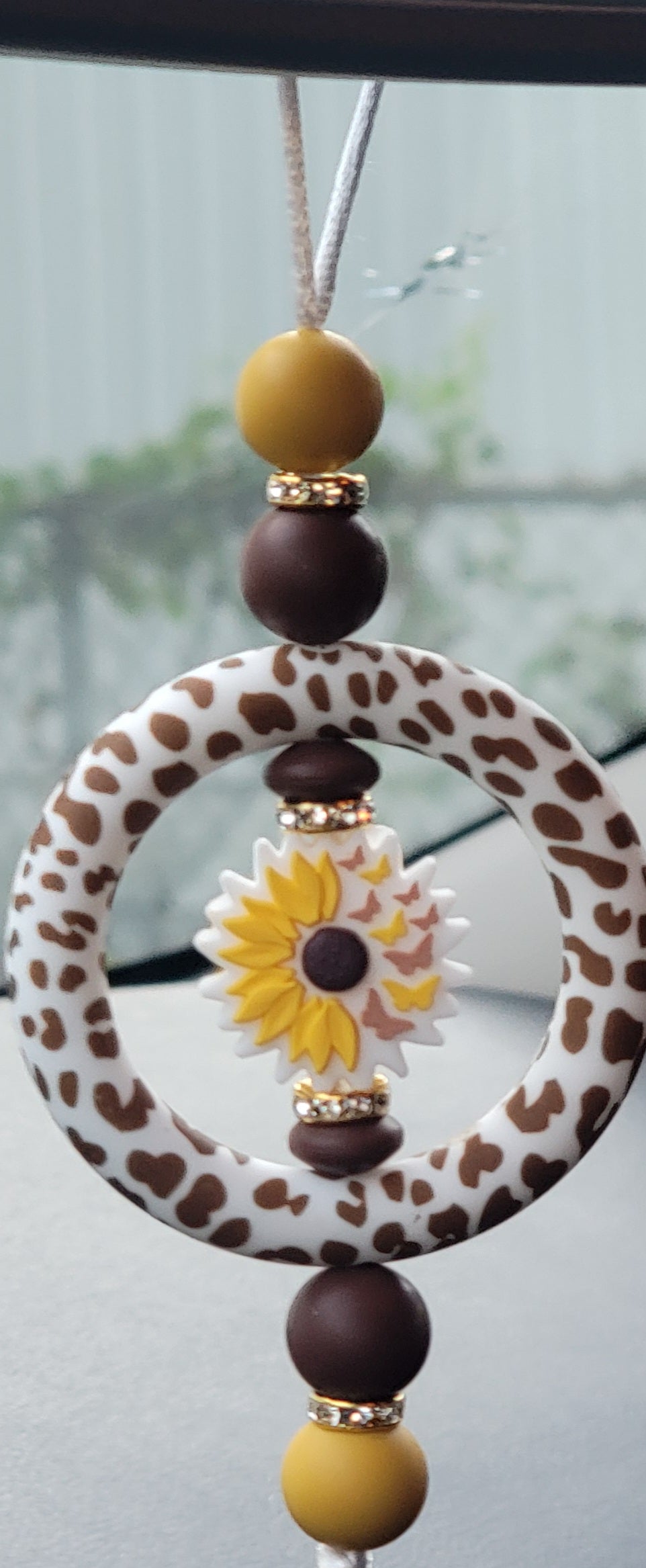 Wild West Sunflower Car Charm