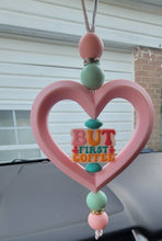 Load image into Gallery viewer, But Coffee First Heart Car Charm
