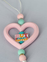 Load image into Gallery viewer, But Coffee First Heart Car Charm
