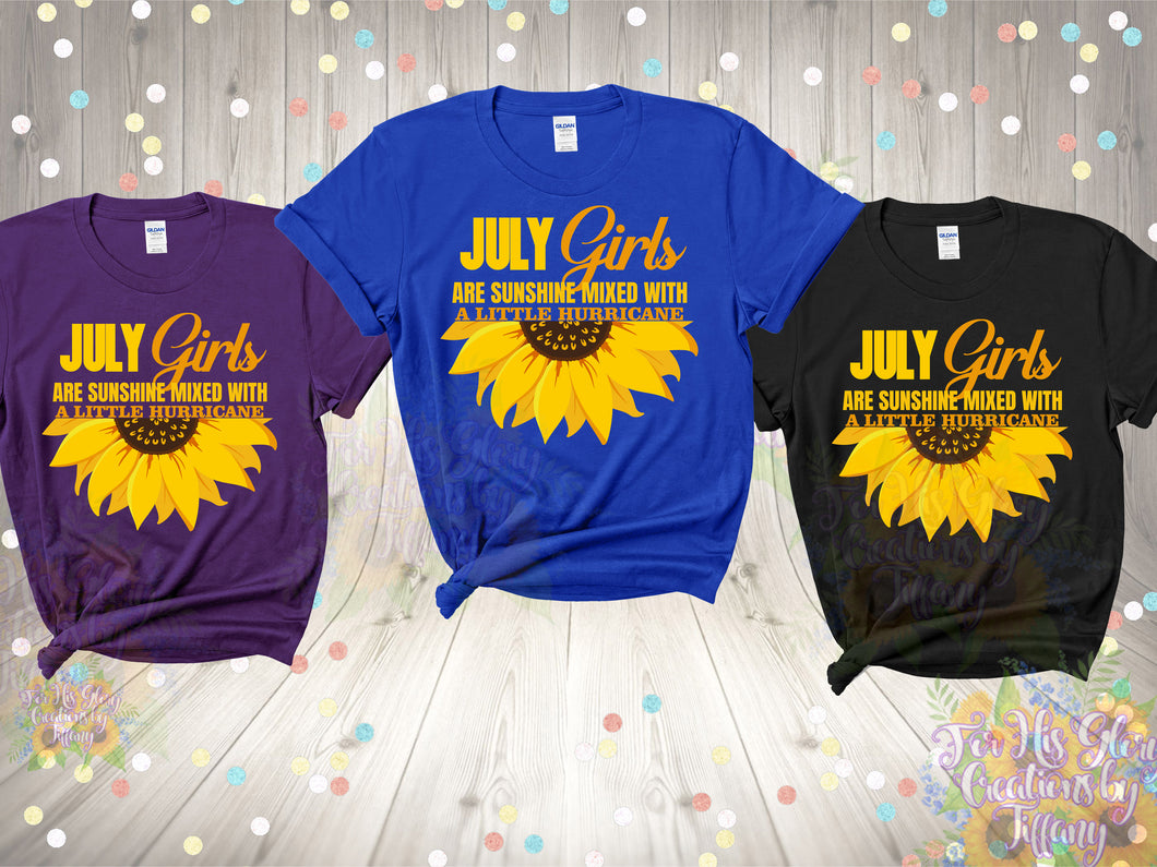 July Sunflower Girl