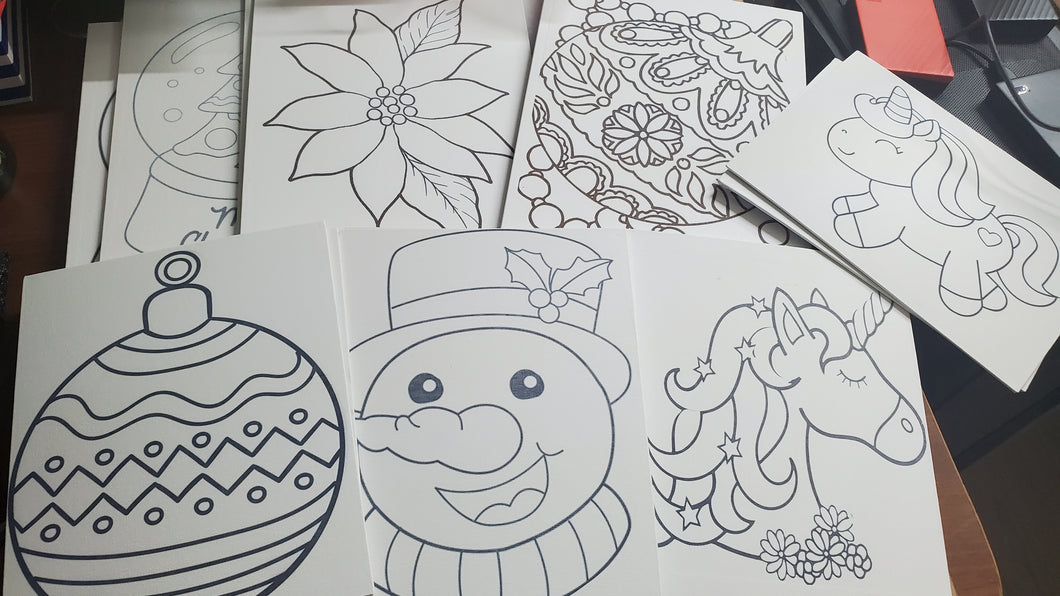 Paint canvases