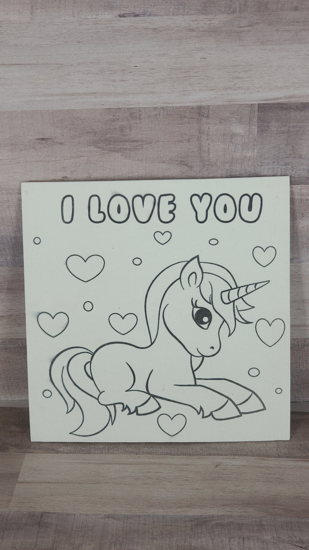 Love Unicorn Paint Canvas