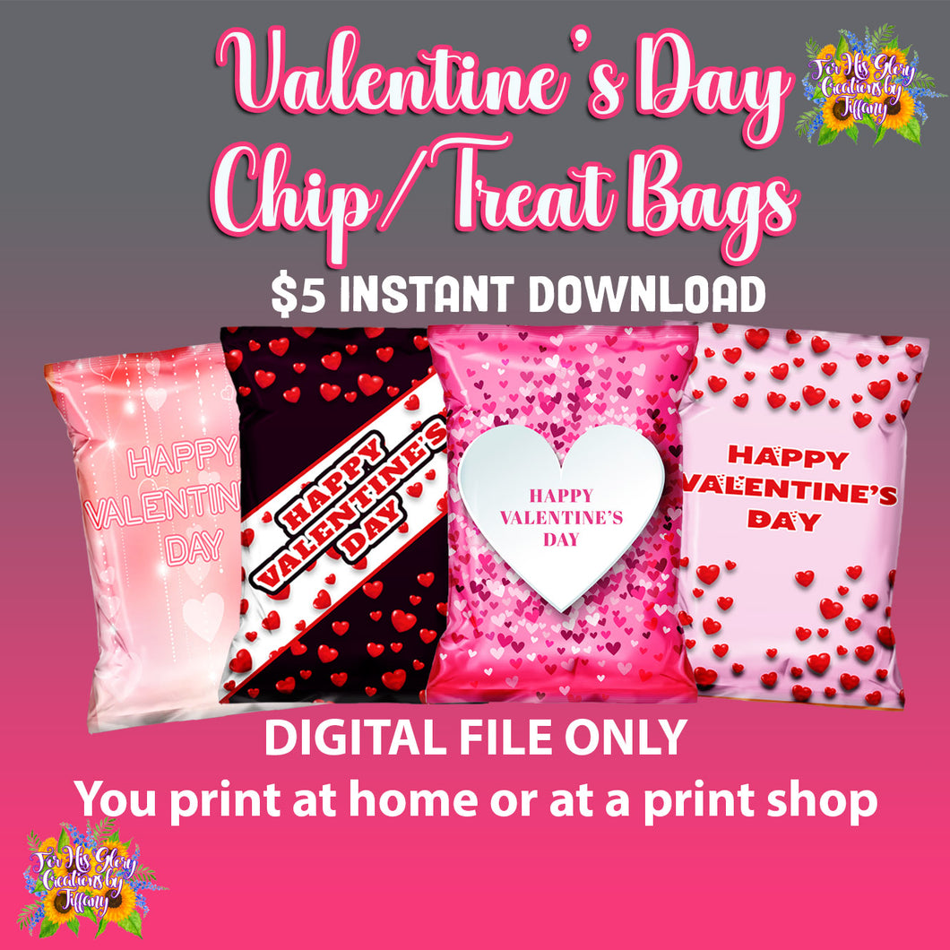 Valentine's Day Chip/Treatbags *Instant Download
