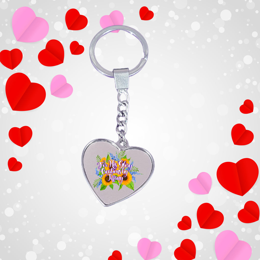 Double Sided Heart Keychain