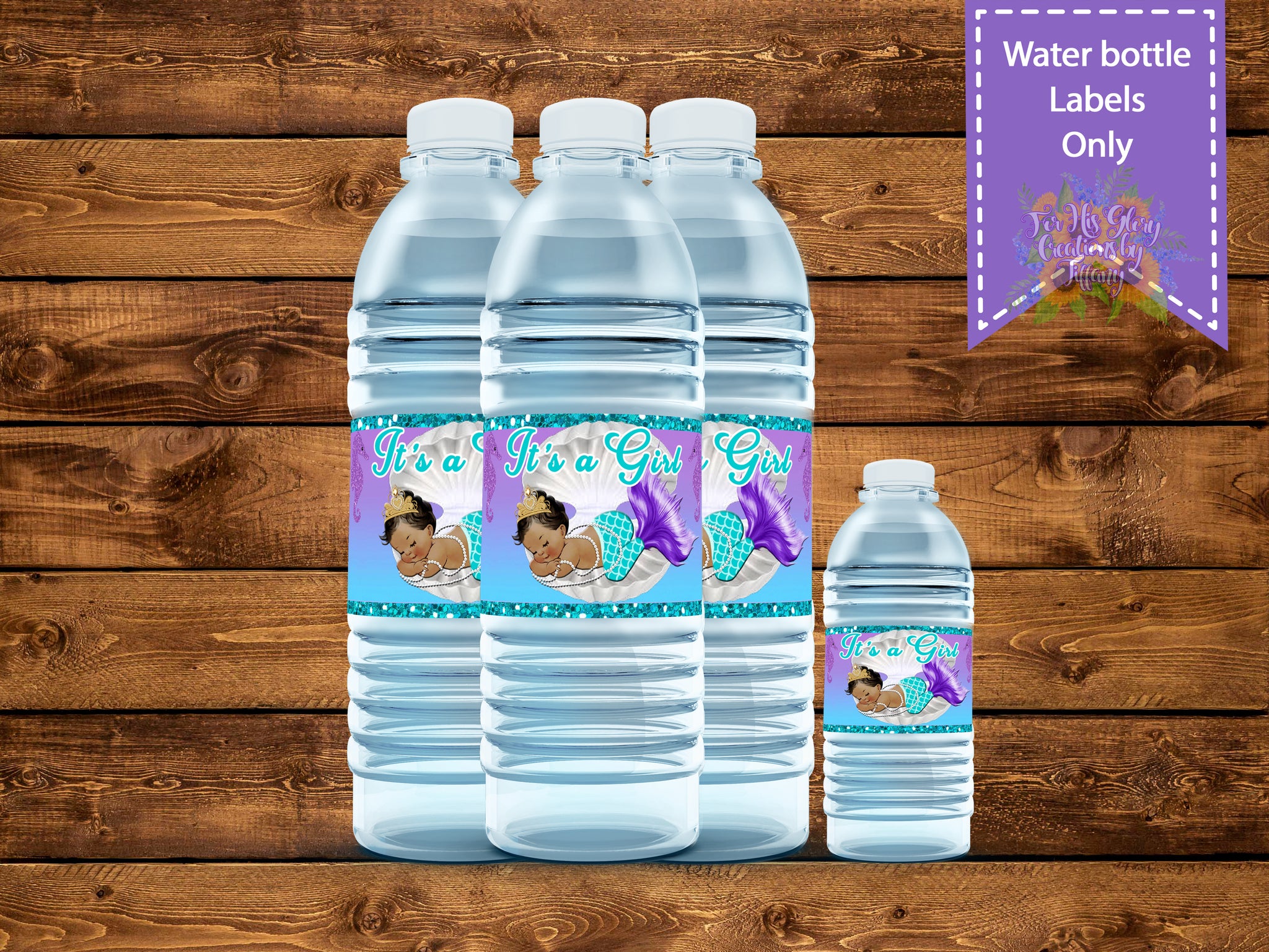 Personalized Water Bottle Labels - It's a Girl!