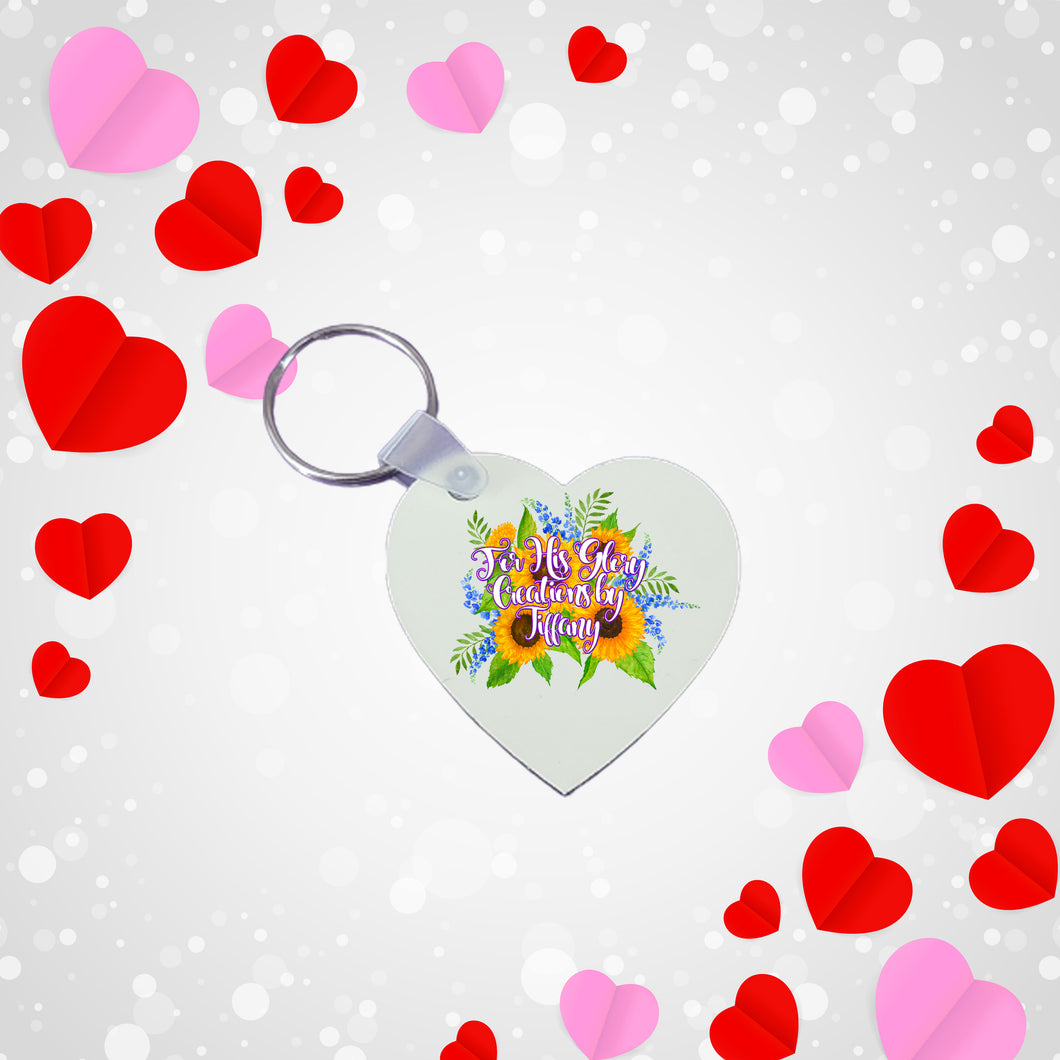 Wooden Heart Keychain